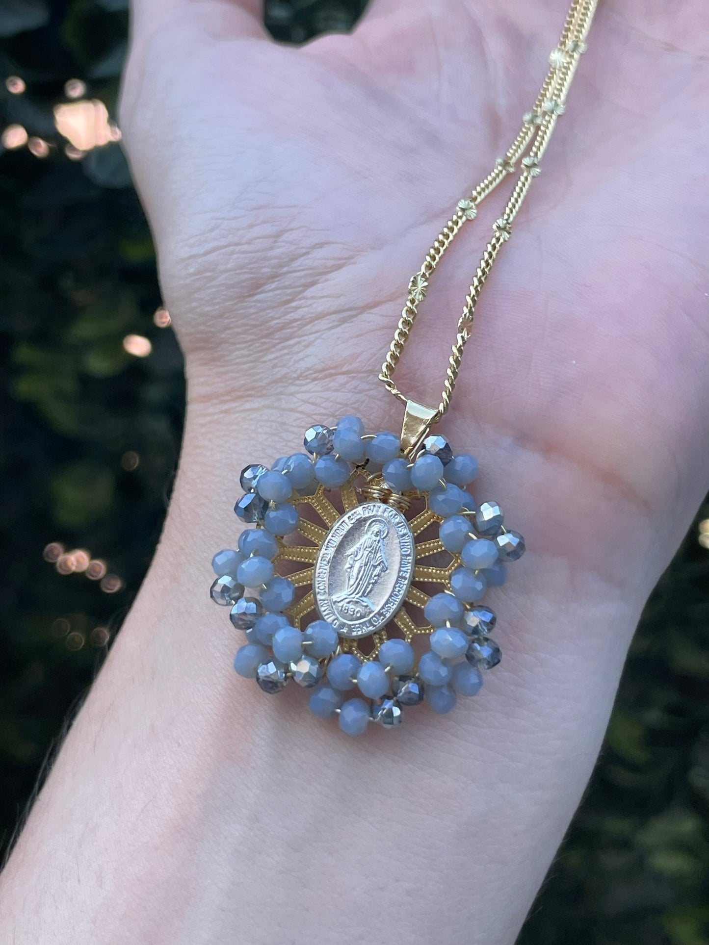 Virgen la milagrosa en plata